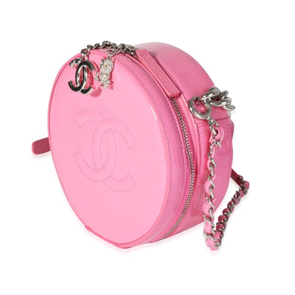 118741 sv Chanel Pink Patent Leather Round As Earth Crossbody