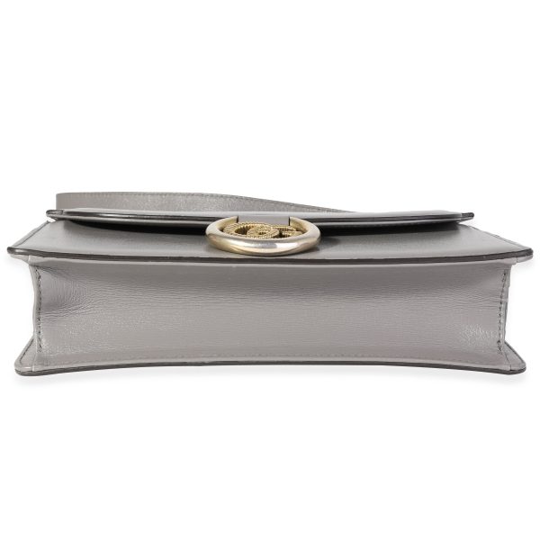 118750 stamp 8a25296d ba47 4596 8f14 44cf8dbc6ab9 Gucci Gray Leather GG Ring Shoulder Bag