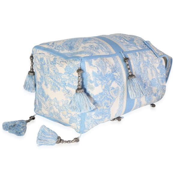 118796 box Christian Dior Turquoise Toile de Jouy Embroidery D Bubble Bucket Bag