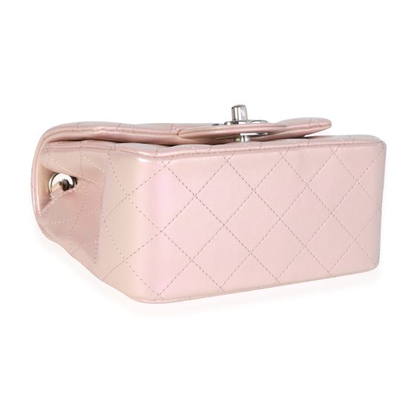 118897 box f4850166 0bea 462c ac34 c18474cf77f2 Chanel Pink Iridescent Quilted Calfskin Square Mini Classic Flap Bag