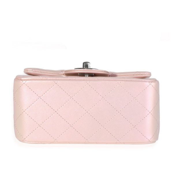 118897 stamp ad248e7a c5c9 4f67 b2ad 99f09bec3a5e Chanel Pink Iridescent Quilted Calfskin Square Mini Classic Flap Bag