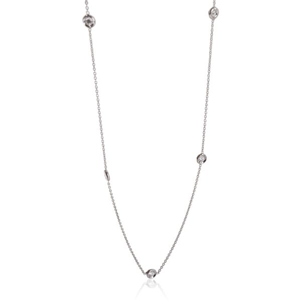 118905 fv Roberto Coin Seven Station Diamond Necklace in 18k White Gold 035 CTW