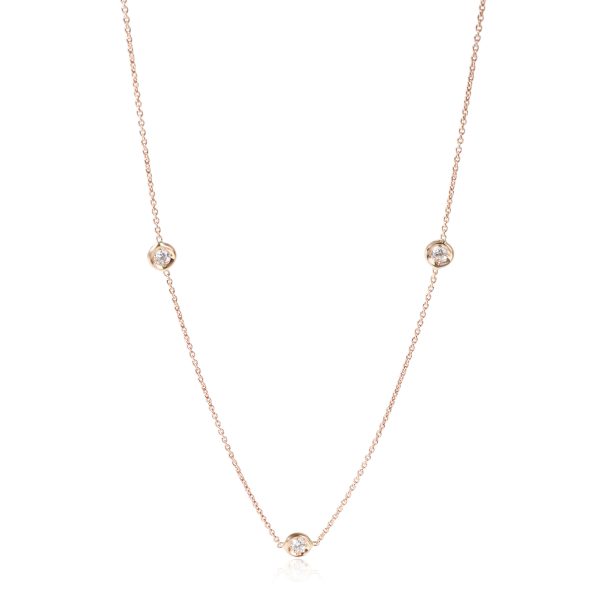 118908 fv ec43c3cb a84b 4611 8606 bf6f267d7802 Roberto Coin Diamond Five Station Necklace in 18k Rose Gold 025 CTW