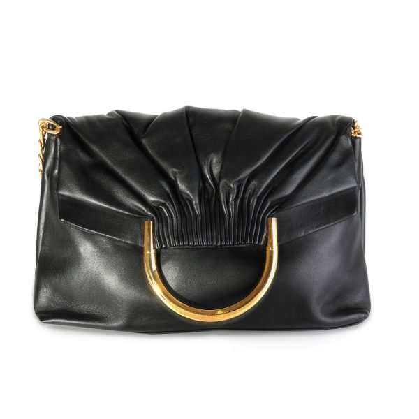 118953 fv Stella McCartney Black Vegan Leather Nina Fold Over Frame Bag