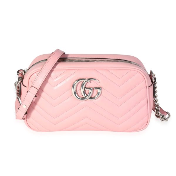 119071 fv Gucci Pink Matelass√© Leather Small Marmont Bag