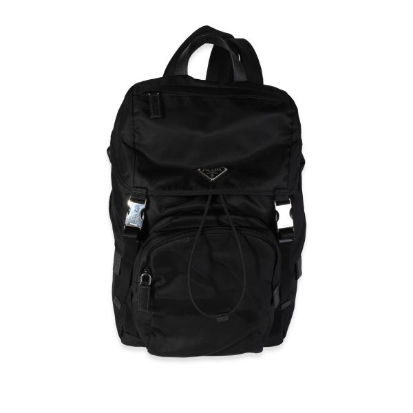 119087 fv f058f9ab 6b18 42ce 950b 60ff7a2d3a21 Prada Black Nylon Drawstring Backpack