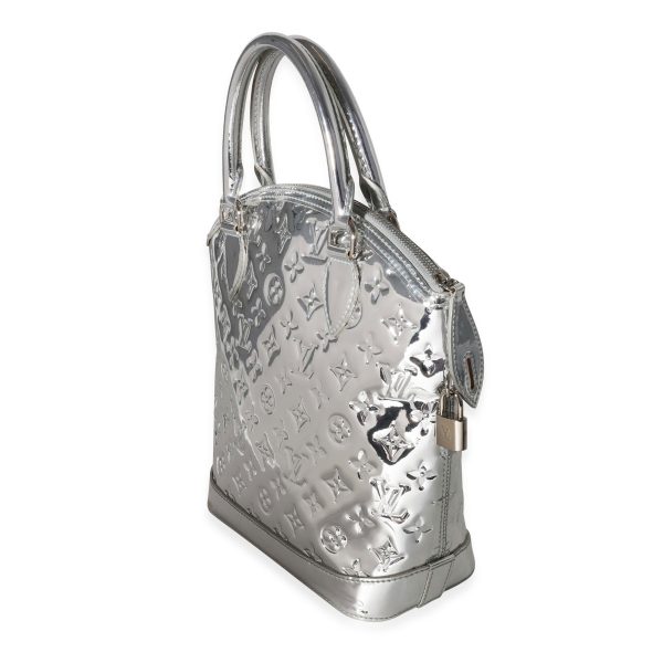 119092 sv Louis Vuitton Silver Monogram Miroir Lockit PM