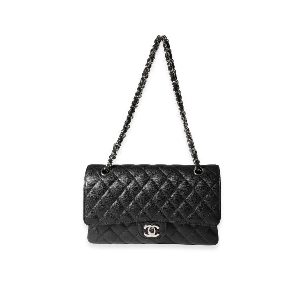 119114 bv Chanel Black Quilted Caviar Medium Classic Double Flap Bag