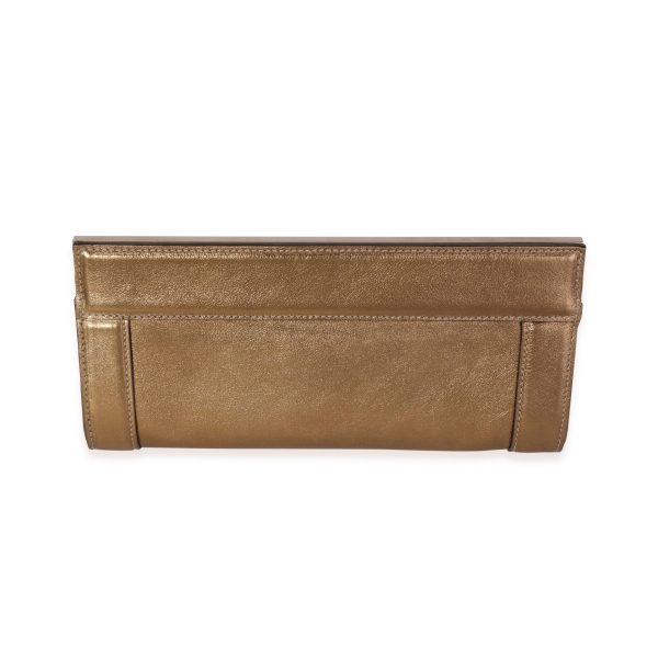 119146 pv Gucci Gold Metallic Leather Starlight Clutch