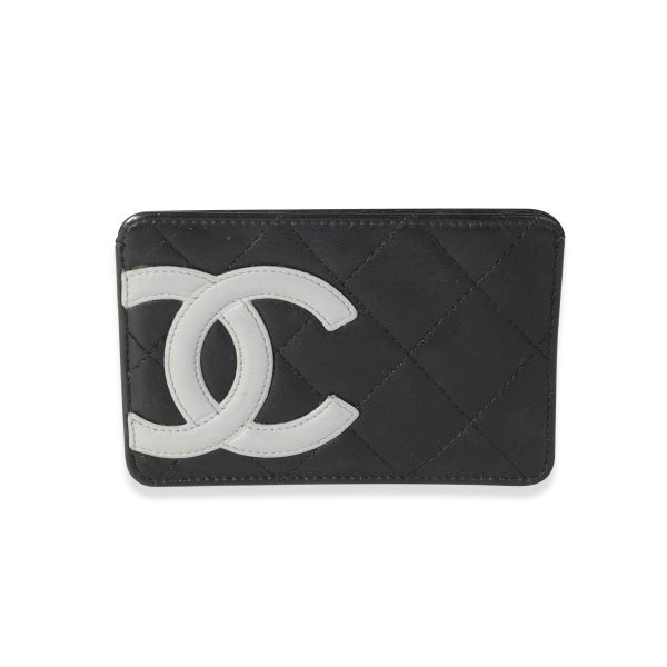 119147 fv Chanel Black Quilted Lambskin Ligne Cambon Card Holder