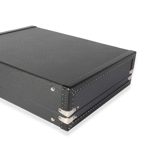 119230 box Louis Vuitton Black Taiga Leather President Briefcase