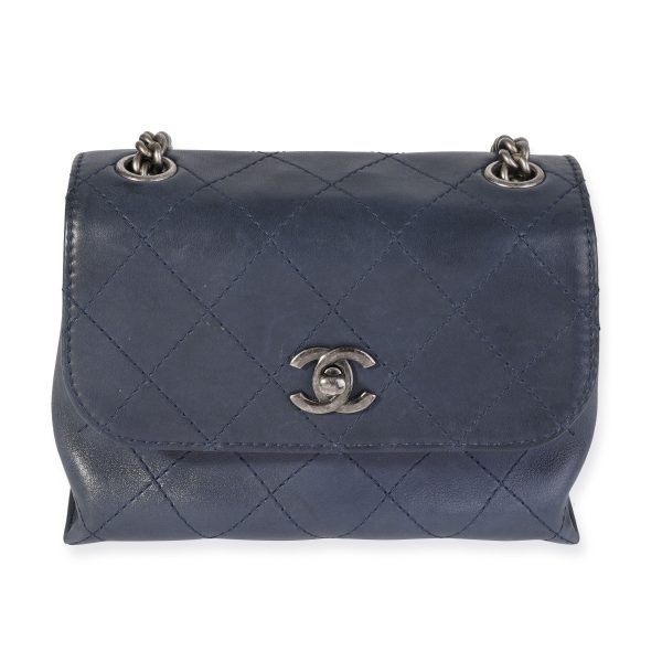 119440 fv 33f6f97a 7faf 40ef b3fb d73f6e2a590c Chanel Navy Quilted Calfskin CC Mini Flap Bag