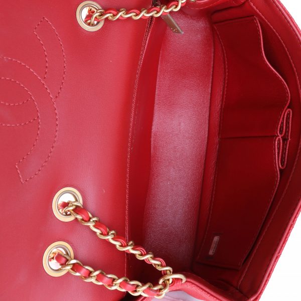 119480 av eb841a7e 623f 42b3 97e5 7345dd37a1ed Chanel Red Caviar Quilted Small CC Filigree Flap Bag