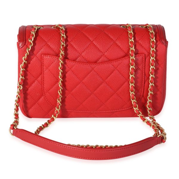 119480 pv 5c5c15db 3380 4abe b01e 5b101f53919c Chanel Red Caviar Quilted Small CC Filigree Flap Bag