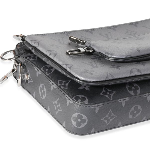 119526 pv Louis Vuitton Grey Monogram Eclipse Reverse Canvas Trio Messenger Bag