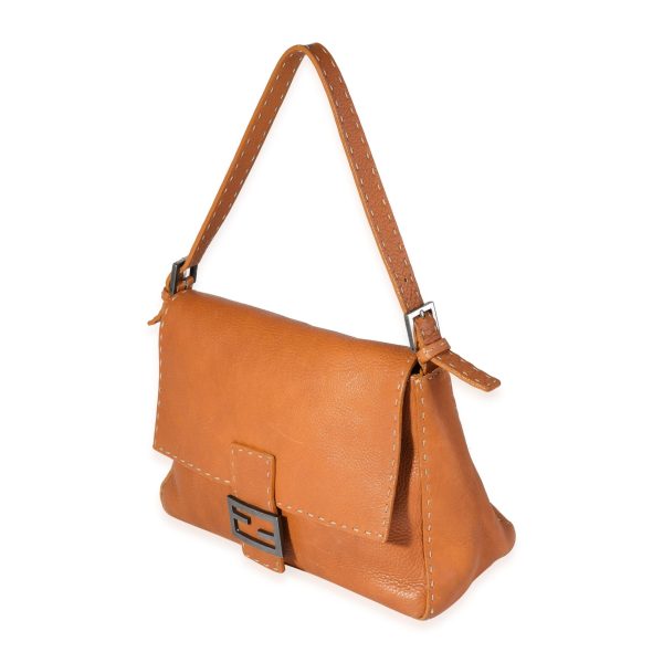 119646 sv 8c65a1f4 d360 4628 ac29 a022fa99db27 Fendi Tan Roman Leather Selleria Mama Forever Bag