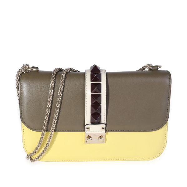 119647 fv Valentino Leather Rockstud Glam Lock Medium Flap Bag