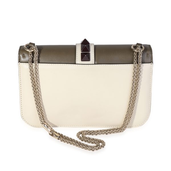 119647 pv Valentino Leather Rockstud Glam Lock Medium Flap Bag