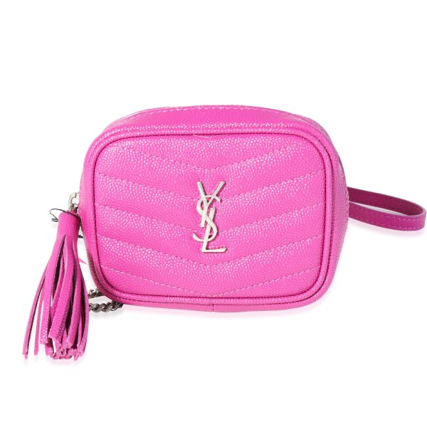 119666 fv 44306ef4 a1dd 4215 b2b5 ac908c06a6d3 Saint Laurent Pink Baby Grain De Poudre Camera Bag