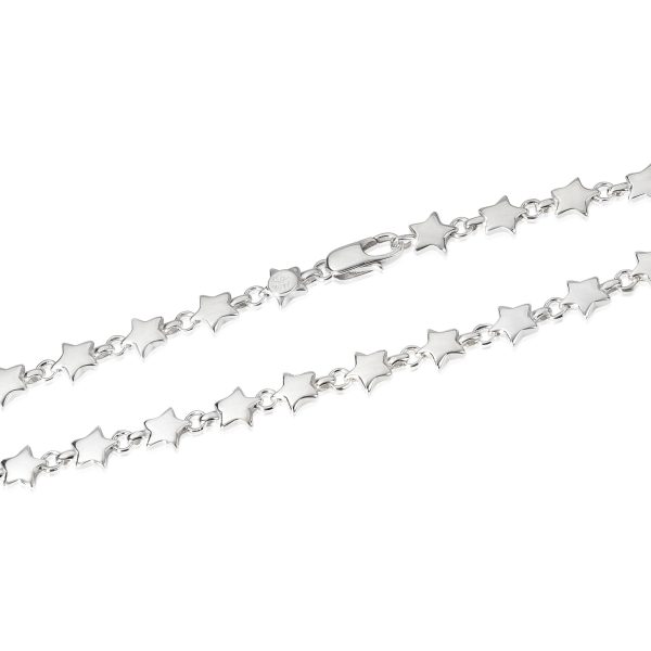 119701 sv Tiffany Co Star Link Necklace in Sterling Silver