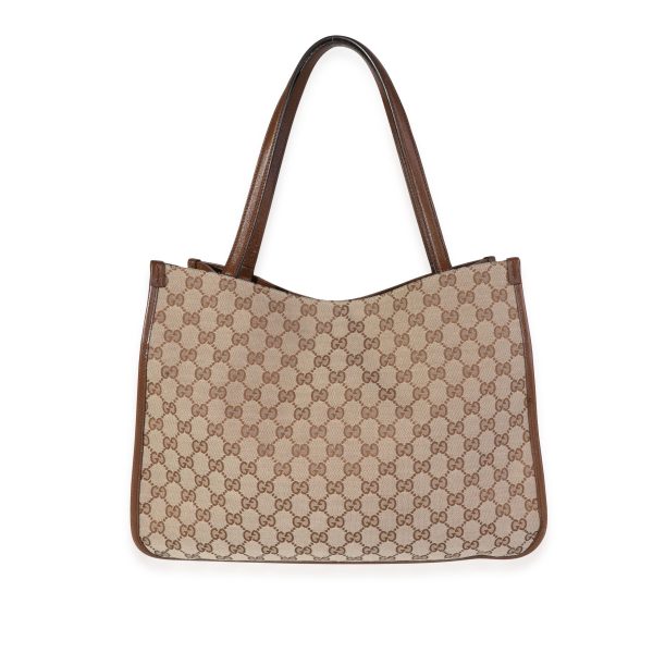 119752 pv Gucci GG Canvas 1955 Horsebit Tote