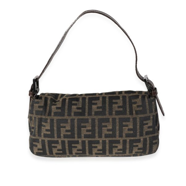 119777 pv Fendi Brown Zucca Canvas Baguette