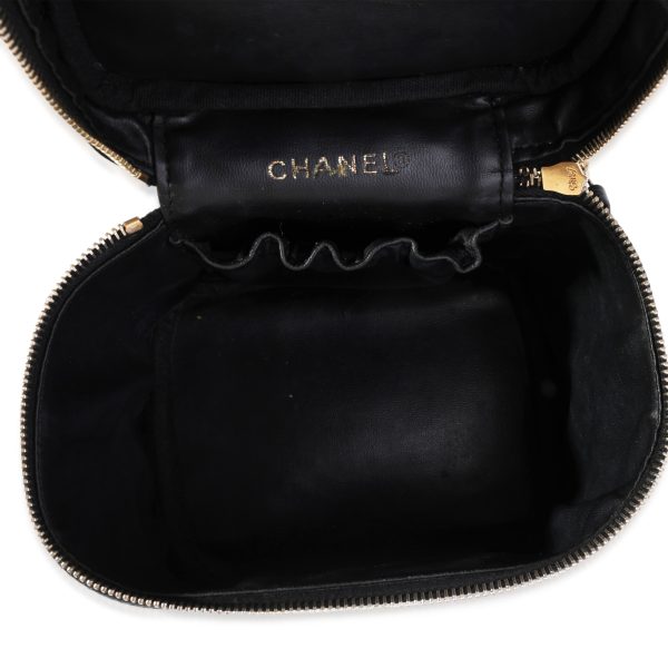 119800 bv Chanel Vintage Black Caviar Vanity Case