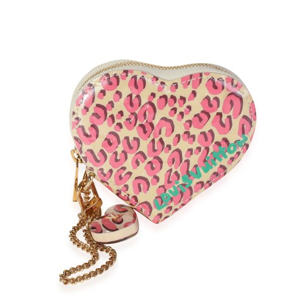 119801 fv 04e186dc ff48 41c0 8499 551643e537aa Louis Vuitton x Stephen Sprouse Blanc Corail Leopard Vernis Heart Coin Purse