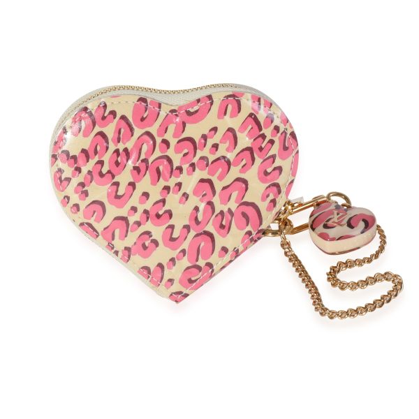 119801 pv 0e1a0468 f882 4618 ac8b b6913b216d47 Louis Vuitton x Stephen Sprouse Blanc Corail Leopard Vernis Heart Coin Purse