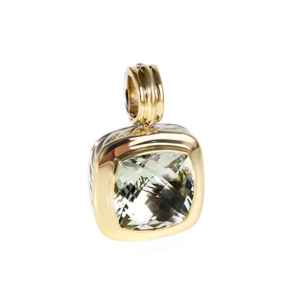 119808 fv David Yurman Albion Prasiolite Pendant in 18kt Yellow Gold Silver