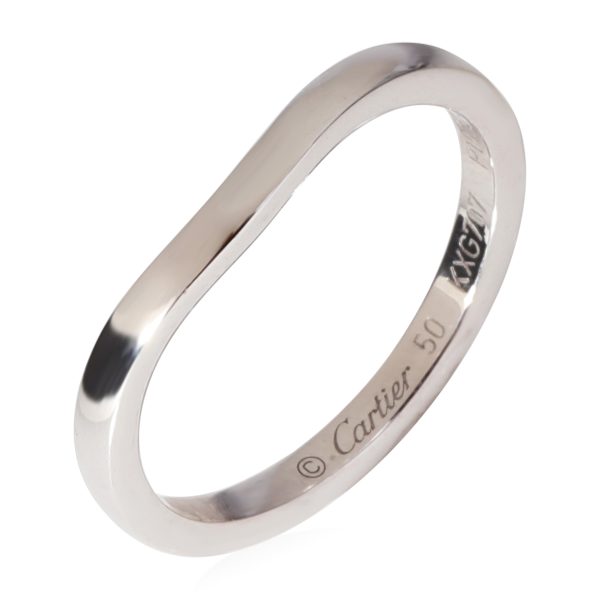 119839 bv Cartier Ballerine Curved Wedding Band in Platinum