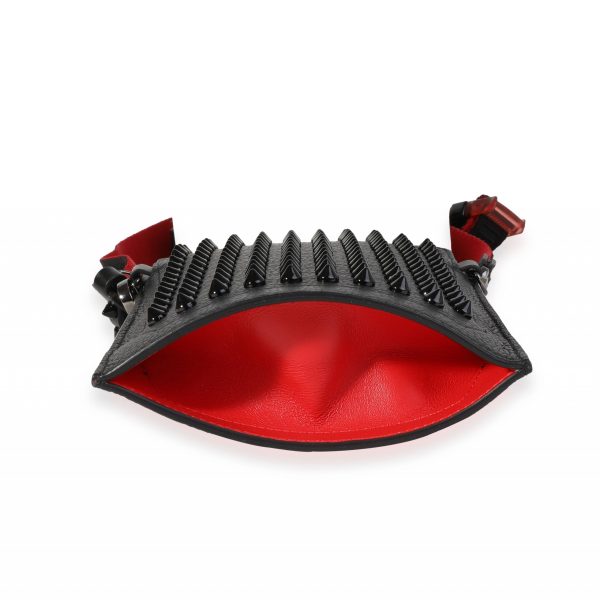 119973 stamp Christian Louboutin Black Empire Spikes Drummed Calf Loubilab