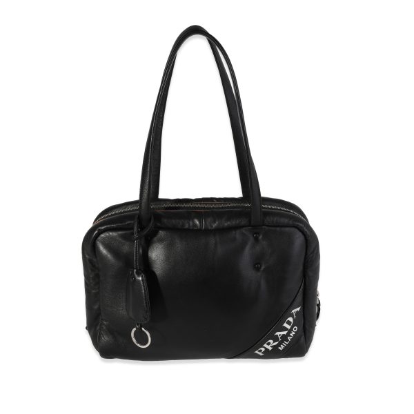 119984 fv 5b80d12b ab54 4cac b1ed f292a1bbc77d Prada Black Puffy Lambskin Shoulder Bag