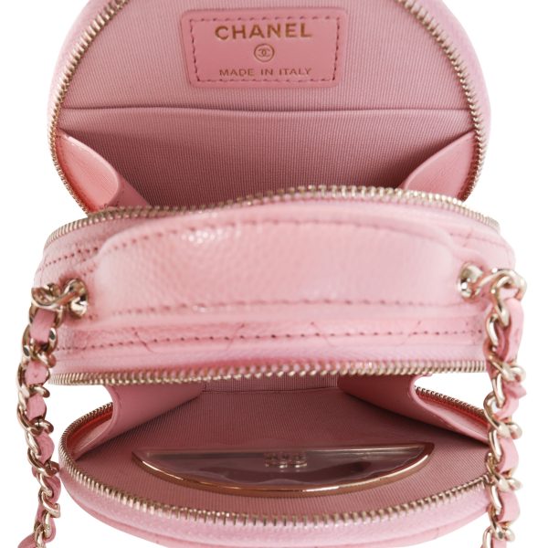 119987 av c0504341 8214 48fb 9b5f 7716d9d5e92a Chanel Pink Quilted Caviar Handle With Care Vanity Crossbody