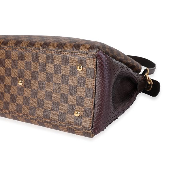 120020 box 36a458fd 3825 4e29 8ae3 7a41bbe29e93 Louis Vuitton Damier Ebene Purple Python Normandy Bag