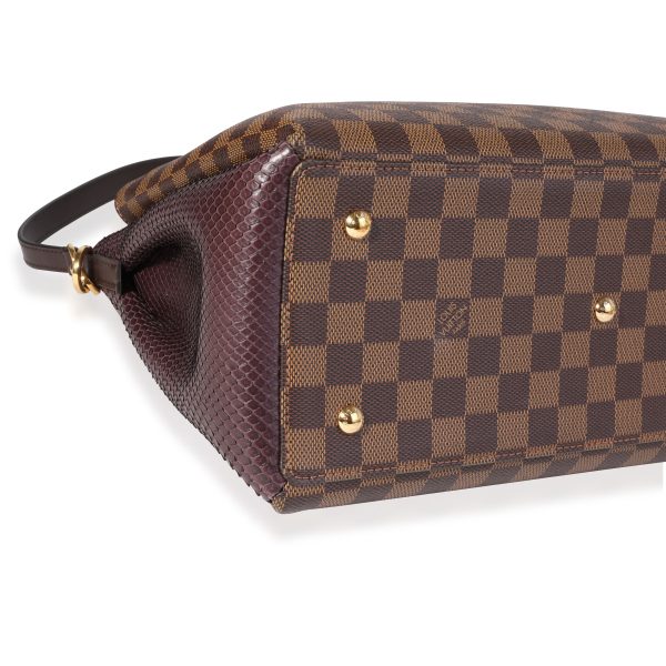 120020 clasp 6db017d7 0e41 4cf5 9399 6ffe51b7f43d Louis Vuitton Damier Ebene Purple Python Normandy Bag