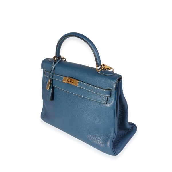 120034 sv Hermès Verso Bleu Thalassa Bleu Jean Clémence Retourne Kelly 32 GHW