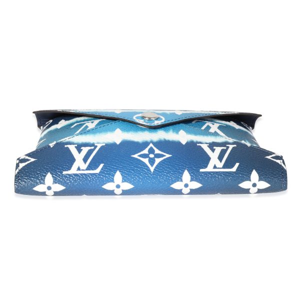 120096 clasp 2139e2a5 36f8 411d 9d43 ddd6fb18b643 Louis Vuitton Blue LV Escale Medium Kirigami Pochette