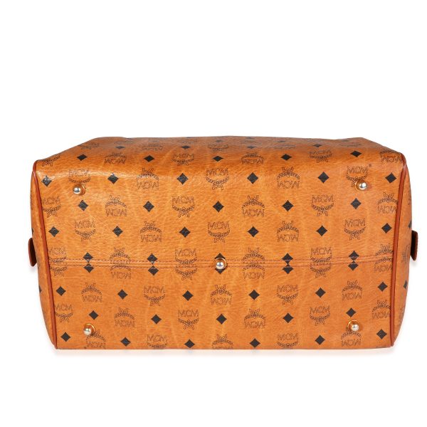 120100 stamp MCM Vintage Cognac Visetos Duffle Bag