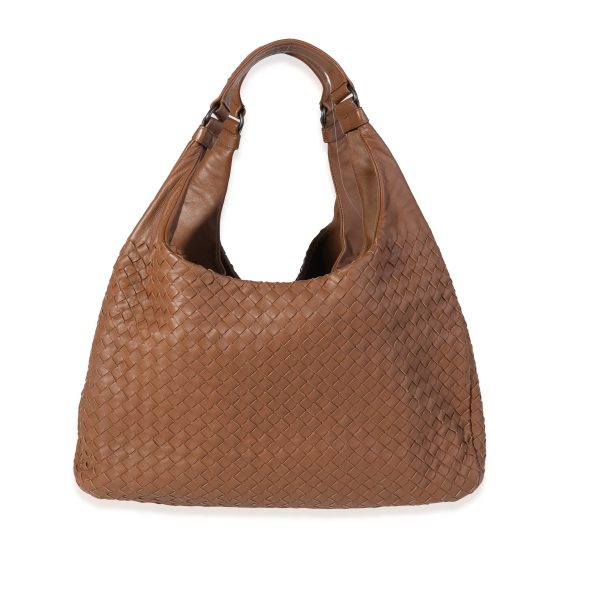 120118 fv b3724aeb 7d97 4446 99bc 3ef8afe410c2 Bottega Veneta Brown Intrecciato Leather Large Campana Bag