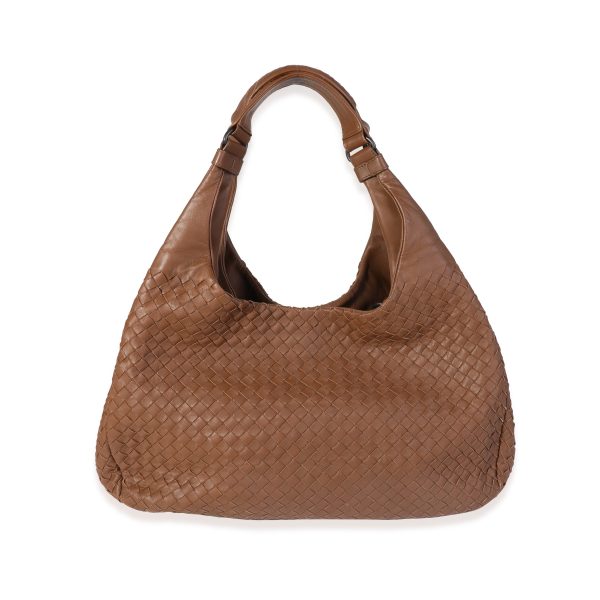 120118 pv a1fa3b55 7262 46ef 95df ef20790d589b Bottega Veneta Brown Intrecciato Leather Large Campana Bag