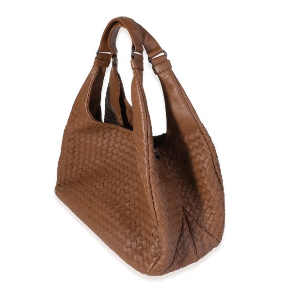 120118 sv 0ad64b88 4ccb 453f 9438 055d99373f56 Bottega Veneta Brown Intrecciato Leather Large Campana Bag