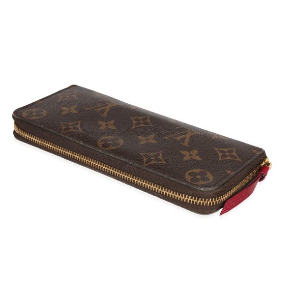 120134 stamp Louis Vuitton Monogram Canvas Fuchsia Clémence Wallet