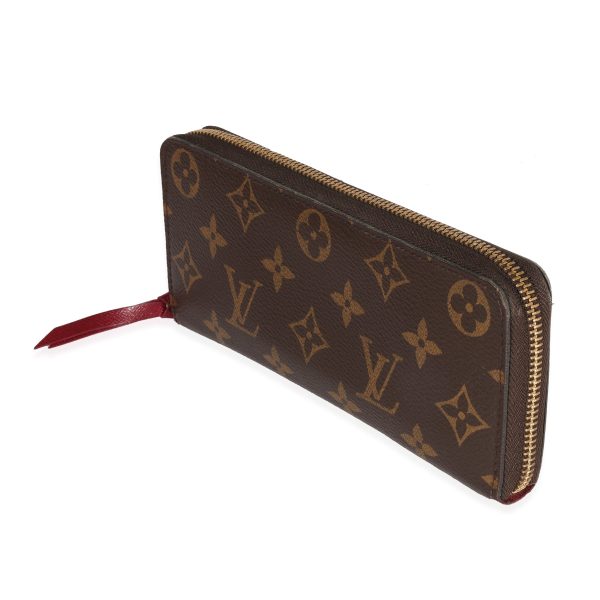 120134 sv Louis Vuitton Monogram Canvas Fuchsia Clémence Wallet