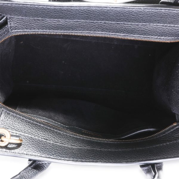 120139 ad1 630cd1ab 5afe 44ae aa7e 72b8f38c0c72 Mulberry Black Classic Grain Mini Zipped Bayswater Tote