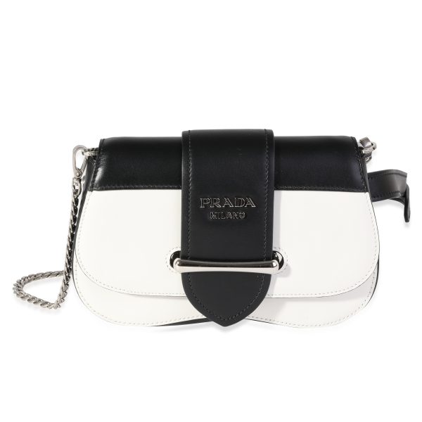 120147 fv aaf499de 6d2d 4651 85a3 378a93d2073c Prada Black White City Calf Leather Sidonie Belt Bag