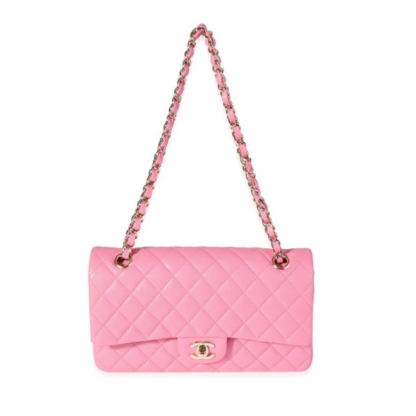 120203 bv 3122b167 46f2 4203 bd48 9b3bd32d2d2f Chanel Pink Quilted Caviar Medium Classic Double Flap Bag