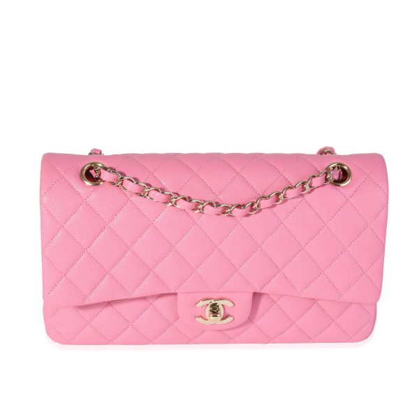 120203 fv b06d1047 f8f6 4fb2 8227 32fa6eebdc03 Chanel Pink Quilted Caviar Medium Classic Double Flap Bag