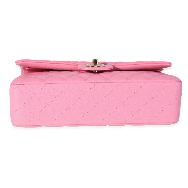 120203 stamp cc2e7bb3 4c7b 41ad bf3c 1228fa07dcd4 Chanel Pink Quilted Caviar Medium Classic Double Flap Bag