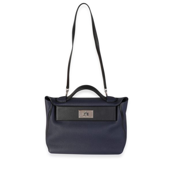 120214 bv Herm√®s Bleu Nuit Togo Black Swift 2424 29 PHW